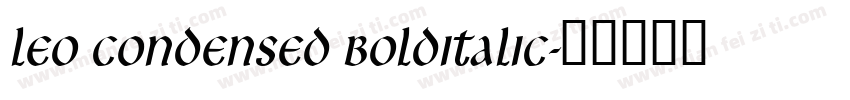 Leo Condensed BoldItalic字体转换